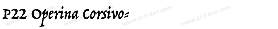 P22 Operina Corsivo字体转换